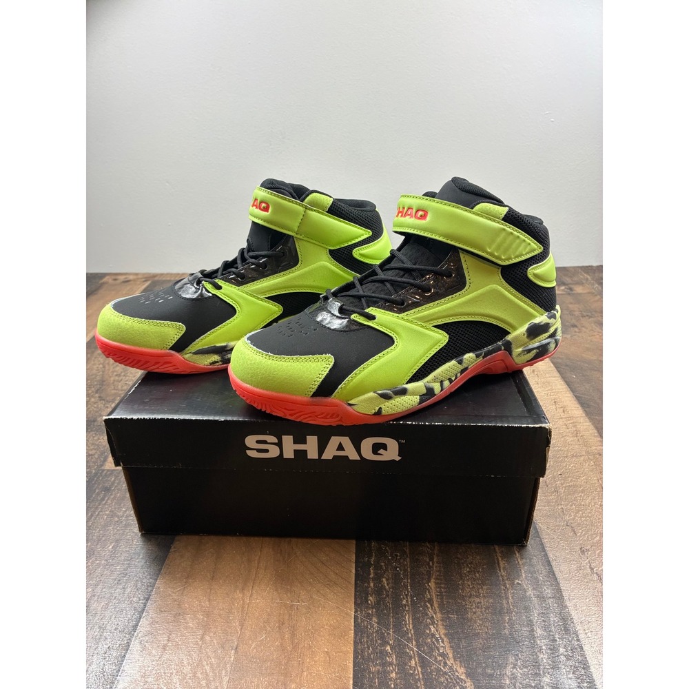 SHAQ Basketball Shoes Kids Size 7 Green Black Red Motivate SE AQ95036BK High Top - Picture 4 of 8